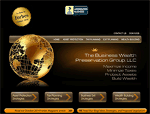 Tablet Screenshot of businesswealthpreservation.com